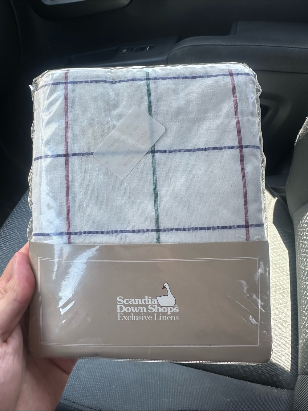 White Plaid Cotton Sheet Set